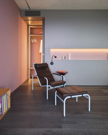 Wohnung Meggen beleuchtete Nische Schlafzimmer