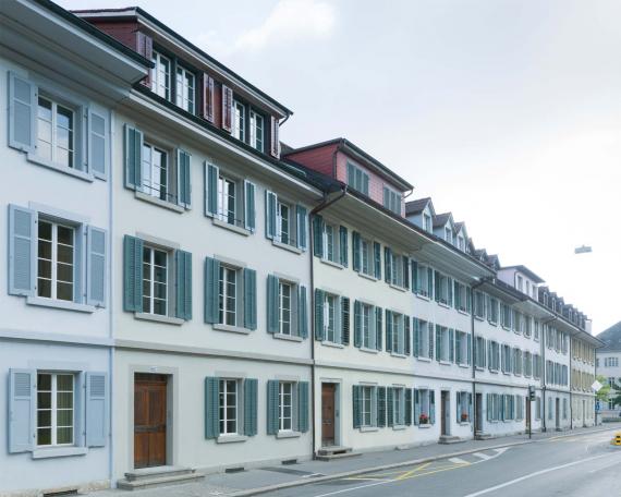 Altstadthaus Aarau an der Laurenzenvorstadt mit denkmalgeschützter Fassade 