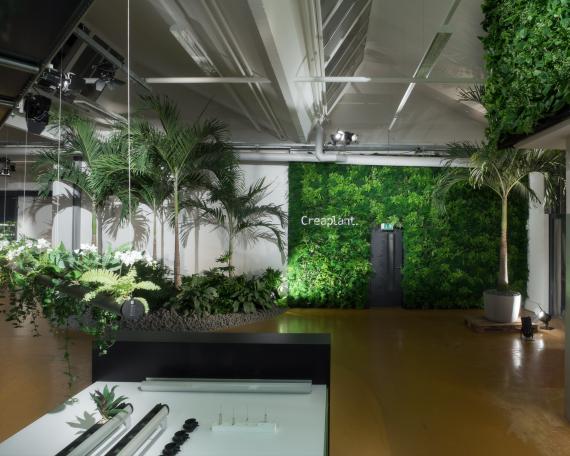 Designers’ Saturday 2016 vom Pflanzentisch Richtung Palmengarten und vertikaler Garten gesehen
