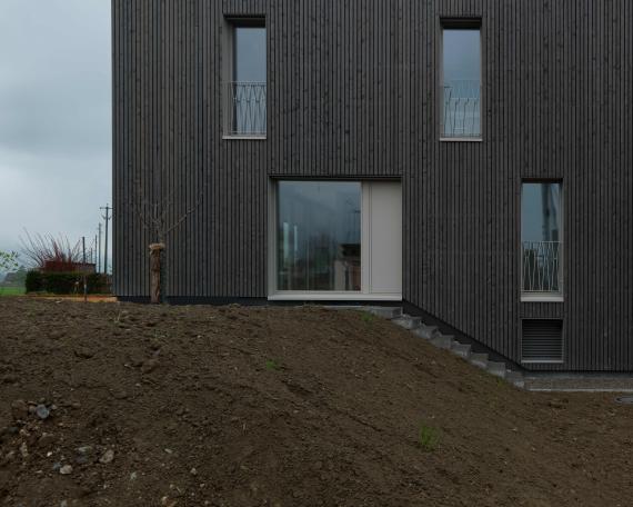 haus wangen ostfassade detail staketengelaender aus metall