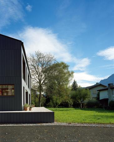 House Niederurnen with cladding of fibre cement Eternit