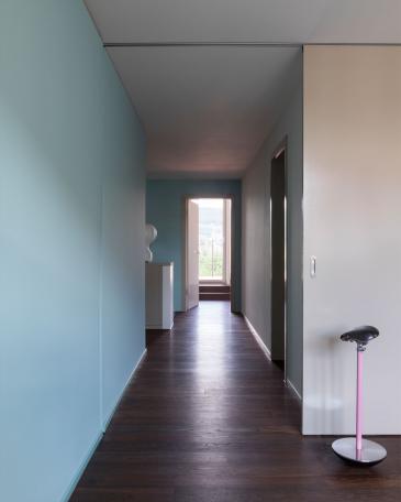 Townhouse Aarau hallway viewed from the home office with view